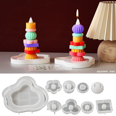 DIY Candle Stacking Music Silicone Mold Aromatherapy Candlestick Candleholder Multiple Circus Stacking Music Molds