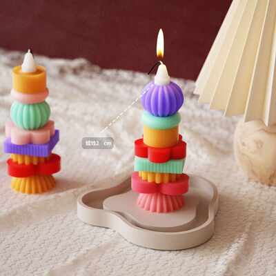 DIY Candle Stacking Music Silicone Mold Aromatherapy Candlestick Candleholder Multiple Circus Stacking Music Molds
