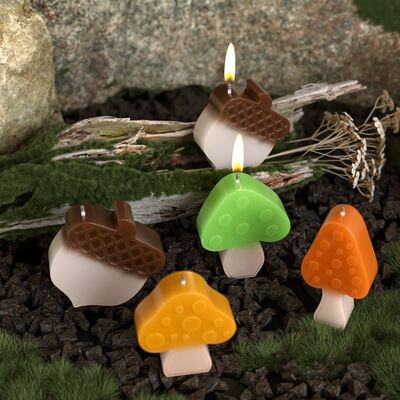 Sanlian Mushroom Pinecone Candle Ornament Grinding DIY Resin Gypsum Home Decor Dropping Silicone Mold