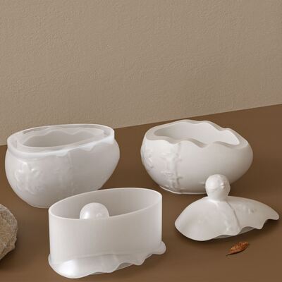 Easter storage jar silicone mold DIY egg Easter egg flower egg candle cup ornament gypsum mold