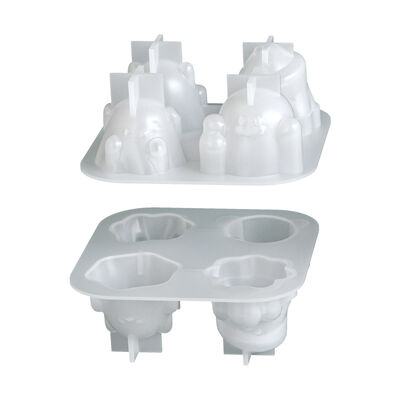 Aromatherapy gypsum quadruple Q-version ghost ornament silicone mold DIY Halloween candle stand mold