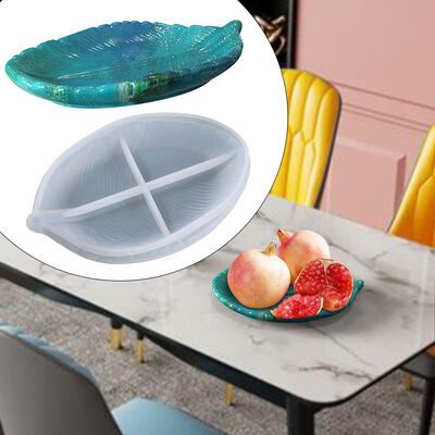 DIY Crystal Dropping Gel Leaf Plate Mold Leaf Storage Plate Plate Storage Box Silicone Mold