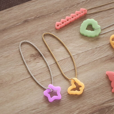 Crystal Drip Glue Flowing Sand Small Accessories DIY Love Pentagram Resin Bracelet Pendant Silicone Mold