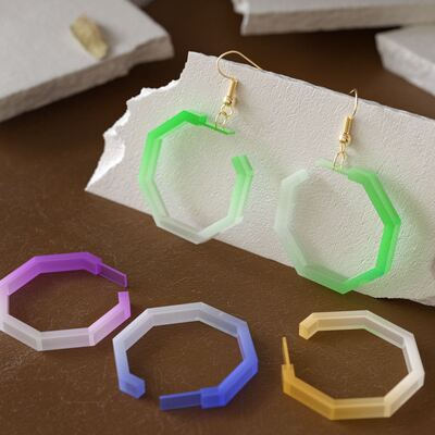 DIY Cross border Crystal Dropping Resin Mirror Simple Earrings Jewelry Pendant Dropping Silicone Mold