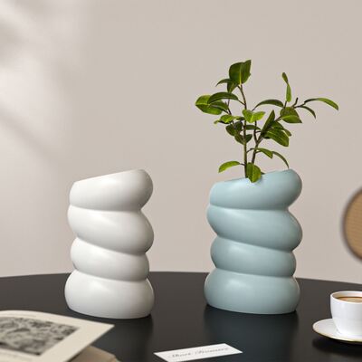 Ins style pebble vase silicone mold handmade DIY gypsum cement fragrance stone decorative flower pot drip mold