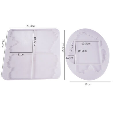 DIY crystal dropper mold, irregular coaster, table, wavy base, silicone mold wholesale