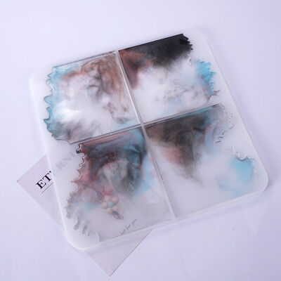 DIY crystal dropper mold, irregular coaster, table, wavy base, silicone mold wholesale