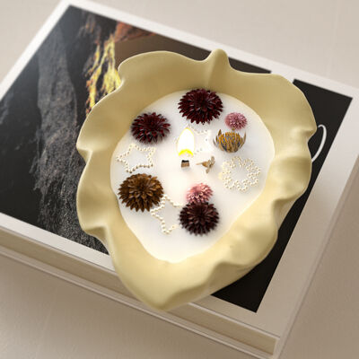 Cross border popular leaf tray silicone mold DIY aromatherapy gypsum leaf tray candle cup mold