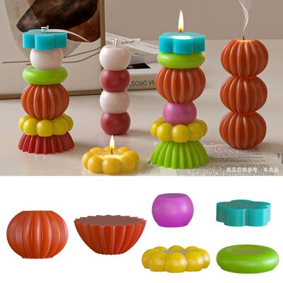 Factory direct sales of silicone candle molds DIY layered music souvenirs aromatherapy candle molds