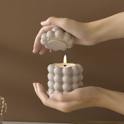 DIY resin gypsum cement polka dot bubble bead storage jar aromatherapy candle cup ornament silicone mold