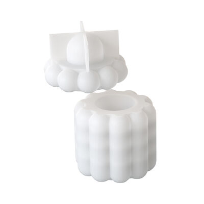 DIY resin gypsum cement polka dot bubble bead storage jar aromatherapy candle cup ornament silicone mold