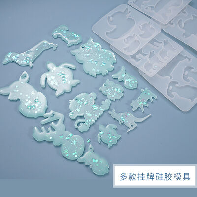 DIY drip glue mold hanging pendant keychain self-made creative hanging decoration silicone mold wholesale