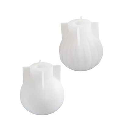 DIY gypsum pumpkin vase candlestick smooth circular test tube flower planter candle base silicone mold