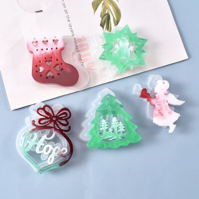 DIY Crystal Drop Glue Mold Christmas Series Listing Silicone Mold Manufacturer Supply Spot Wholesale