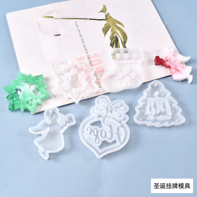 DIY Crystal Drop Glue Mold Christmas Series Listing Silicone Mold Manufacturer Supply Spot Wholesale