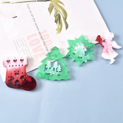 DIY Crystal Drop Glue Mold Christmas Series Listing Silicone Mold Manufacturer Supply Spot Wholesale