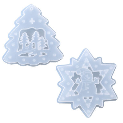 DIY Crystal Drop Glue Mold Christmas Series Listing Silicone Mold Manufacturer Supply Spot Wholesale