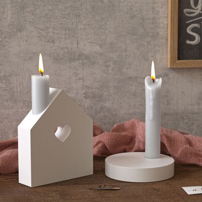 Hollow out love house candle holder silicone mold DIY circular aromatherapy gypsum candle holder decoration mold