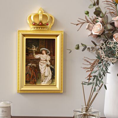 Ins Style European Crown Photo Frame Silicone Mold DIY Elliptical Love Square Aromatherapy Gypsum Pendant Dropping Mold