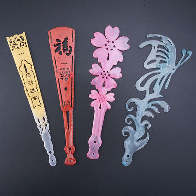 DIY crystal dropper adhesive multiple fan silicone molds cherry blossoms attract wealth and treasure butterfly hollow out feathers fluttering gracefully