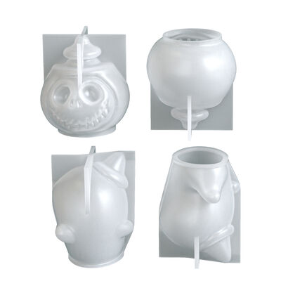 3D 3D hooded demon ghost pumpkin Halloween dropper silicone mold aromatherapy candle plaster mold