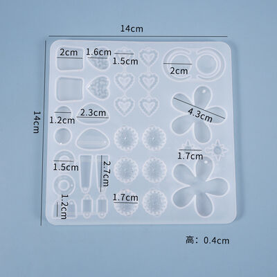 DIY crystal drop glue mold earring pendant, homemade handmade jewelry pendant, decorative silicone mold