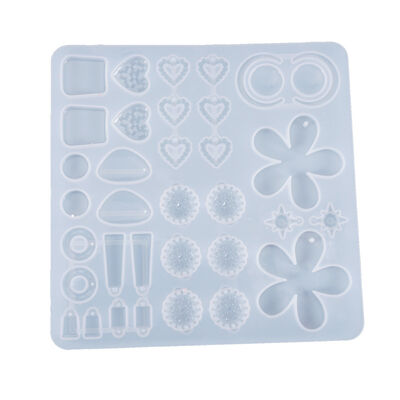 DIY crystal drop glue mold earring pendant, homemade handmade jewelry pendant, decorative silicone mold