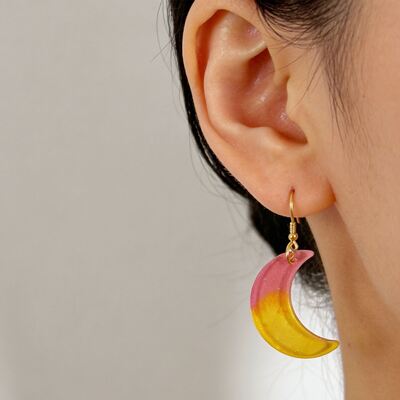 Nuevos pendientes colgante Molde de silicona DIY Seis rejilla perforada Estrella luna colgante pendientes caída de moho