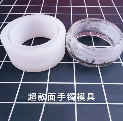 Crystal drop glue ultra wide face bracelet silicone mold DIY handmade jewelry dried flower resin ultra wide face bracelet model