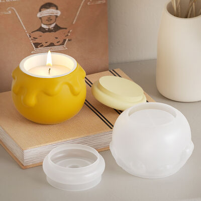 DIY Dropping Resin Gypsum Cream Honey Can Storage Box Candle Cup Jewelry Decoration Decoration Silicone Mold