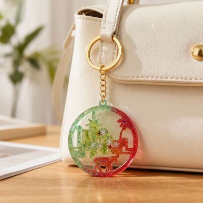 DIY Easter Rabbit Egg Rabbit Angel House Christmas Snowflake Bell Keychain Pendant Silicone Mold