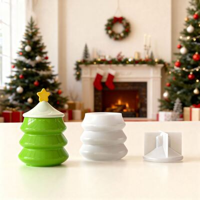 Aromaterapia yeso resina cemento pentagrama árbol de Navidad depósito tarro vela copa ornamento silicona molde