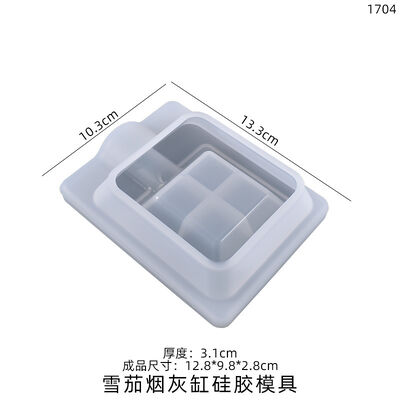 DIY crystal dropper ashtray mold, cigar ashtray, table decoration, storage box, silicone mold