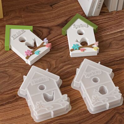 Easter Cross border New Product Silicone Mold DIY Aromatherapy Bird House Candle Decoration Gypsum Mold