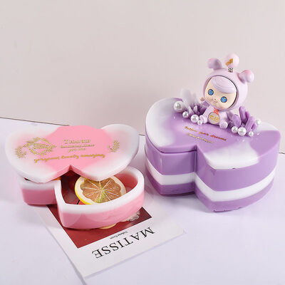 DIY Glue Heart to Heart Chessboard Pattern Stacking Music Storage Box Valentine's Day Gift Box Silicone Mold