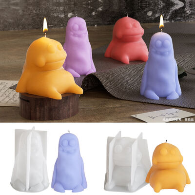 DIY Drip Glue Resin Sand Surface Funny Ugly Cute Earth People Aromatherapy Gypsum Monster Candle Silicone Mold