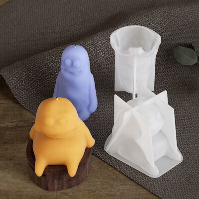 DIY Drip Glue Resin Sand Surface Funny Ugly Cute Earth People Aromatherapy Gypsum Monster Candle Silicone Mold