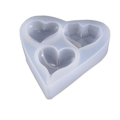 Silicone Mold DIY Crystal Dropping Love Triple Series Collection High Brightness Mirror Love Silicone Mold