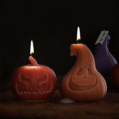 DIY Crystal Dropping Gel 3D Pumpkin Mold Halloween Aromatherapy Gypsum Candle Silicone Mold