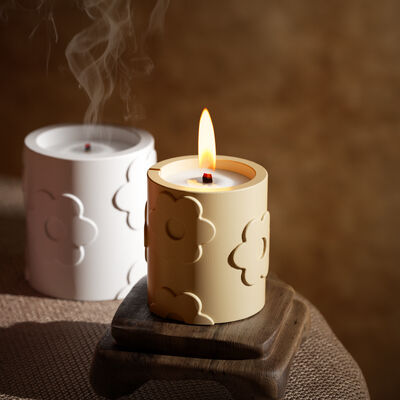 Crystal dropper glue circular flower pattern storage jar DIY aromatherapy gypsum candle cup silicone mold