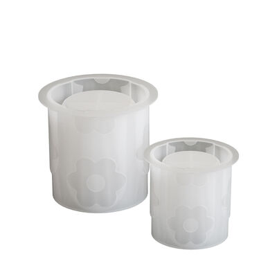 Crystal dropper glue circular flower pattern storage jar DIY aromatherapy gypsum candle cup silicone mold