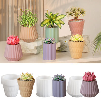 DIY crystal drip resin gypsum flowerpot storage box, silicone mold, succulent potted plant, flower dish, flower utensil