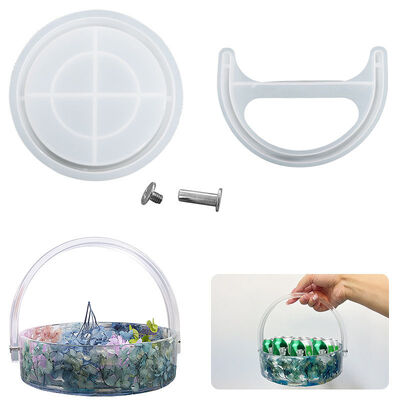 Drip glue DIY homemade round hand-held fruit jewelry storage basket ice bucket beer bucket silicone mold