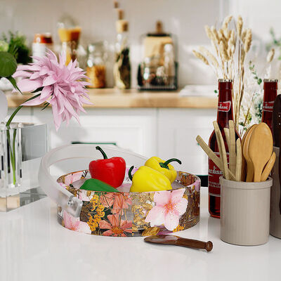 Drip glue DIY homemade round hand-held fruit jewelry storage basket ice bucket beer bucket silicone mold