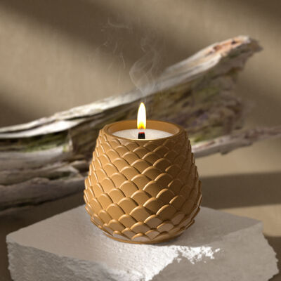 DIY Fish Scale Folding Pattern Storage Can Flower Pot Ornament Aromatherapy Gypsum Candle Cup Silicone Mold