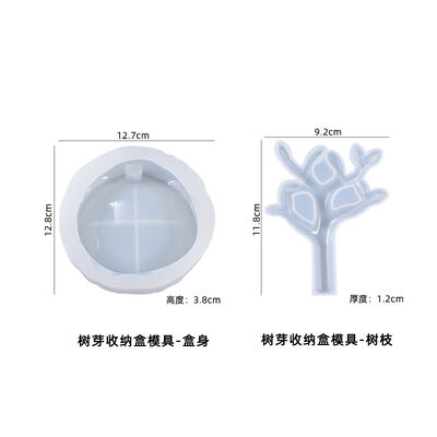 DIY Crystal Dropping Gel Storage Box Mold Ring Holder Earrings Necklace Jewelry Storage Rack Silicone Mold
