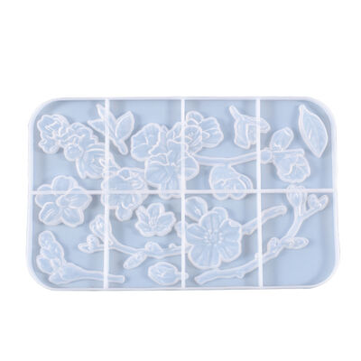DIY crystal dropper mold cake decoration flower mold simulation flower branch jewelry silicone mold