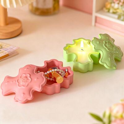DIY Easter Aromatherapy Gypsum Resin Drop Glue Cross Storage Box Candle Container Silicone Mold