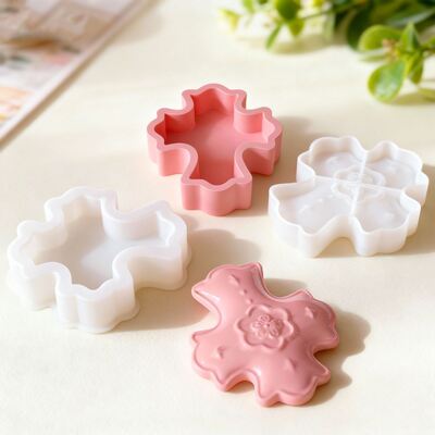 DIY Easter Aromatherapy Gypsum Resin Drop Glue Cross Storage Box Candle Container Silicone Mold