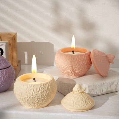 Dropped Love Relief Pattern Storage Box DIY Aromatherapy Gypsum Candle Cup Storage Can Silicone Mold